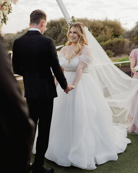 Richelle & Hayden's garden wedding, married by Vicki Lever at Saltwater Restaurant & Wedding Venue, Fingal Bay | Marriage celebrant Port Stephens, Hunter Valley NSW