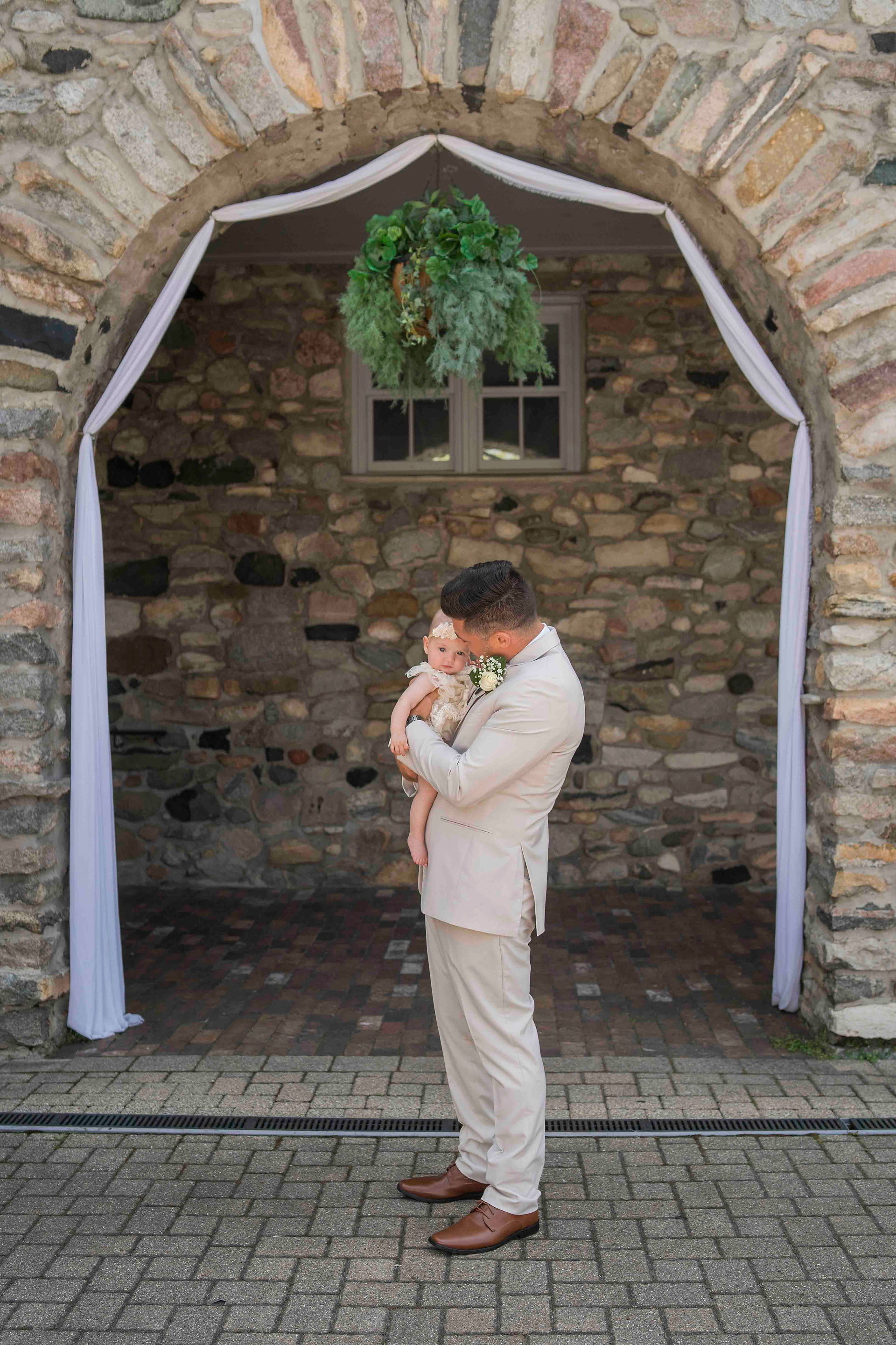 groom and daughter at Castle Farms