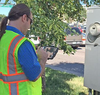 Environmental consultant conducting field assessment.