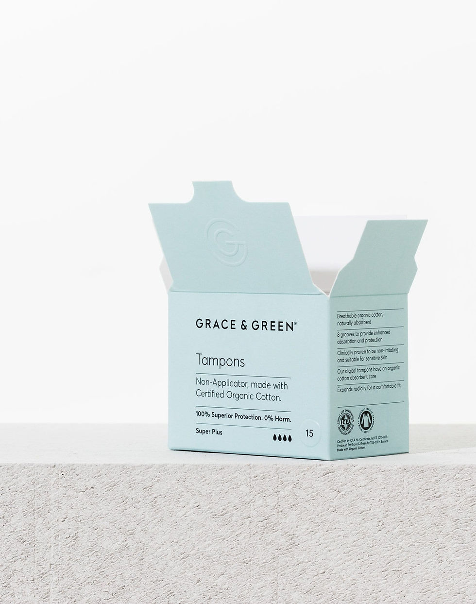 Thumbnail: Organic Cotton Non-Applicator Tampons 18 pack