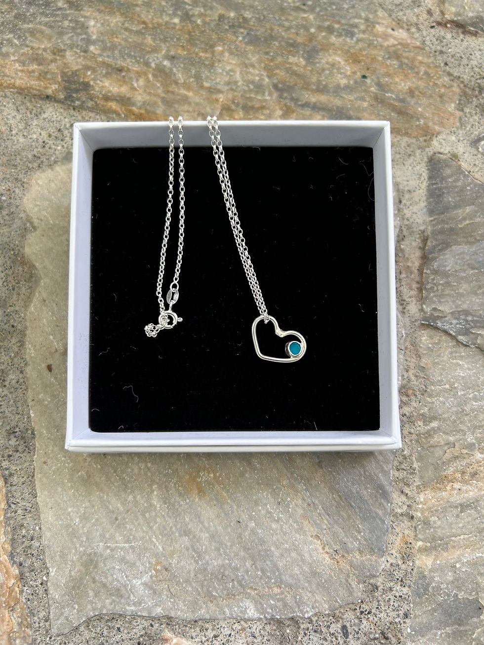 Turquoise love heart necklace