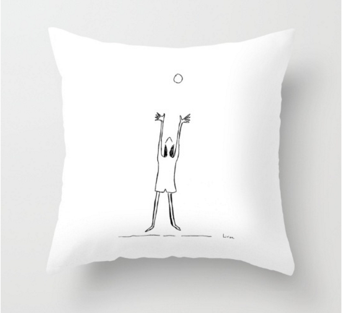 Man With A Ball  - Pillow Cover