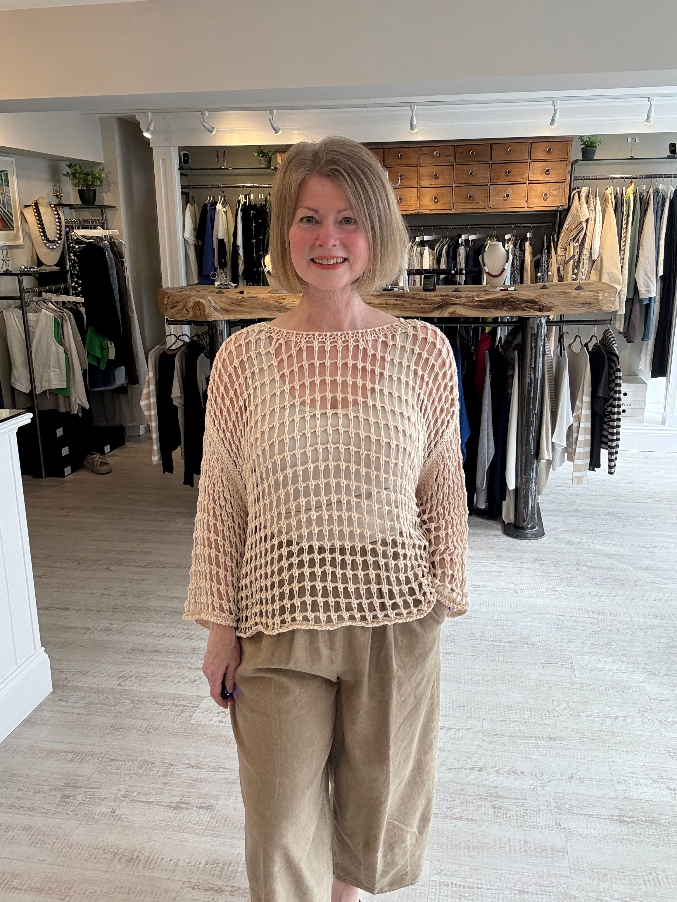 Amici by Baci Open Knit Top