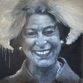 Portrait noir et blanc de la Reine Elisabeth II peinte par Fabienne Labansat, artiste à la Maison Galerie Laurence Pustetto
Black & White portrait of Queen Elizabeth II, painted by Fabienne Labansat, artist at the Maison Galerie Laurence Pustetto
