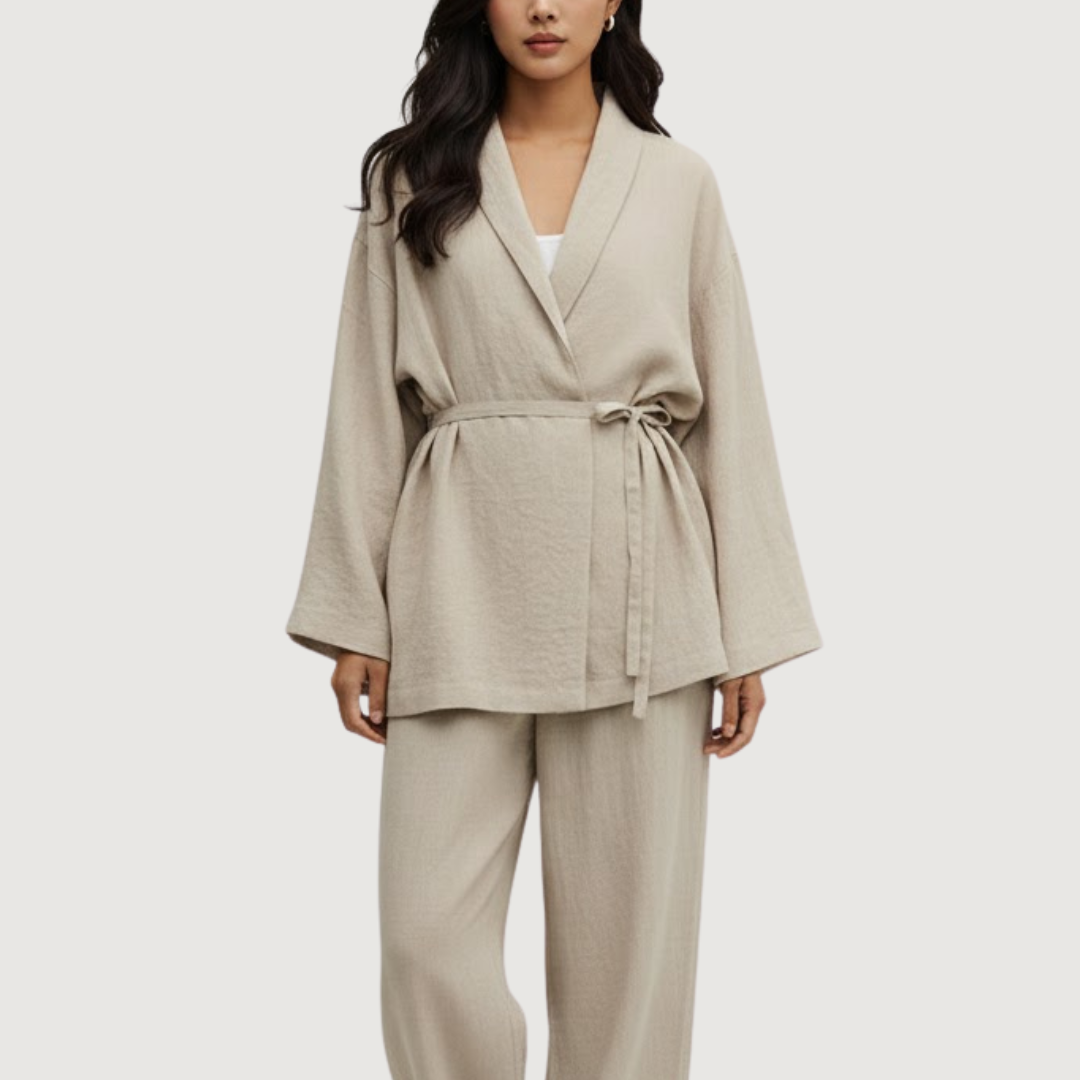 Blusa Conjunto Kimono Cruzado