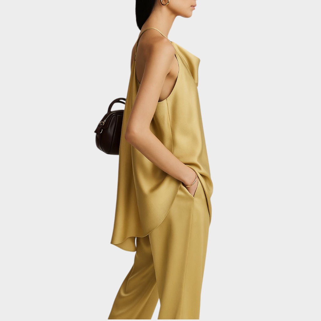 Blusa Satin Golden Flow