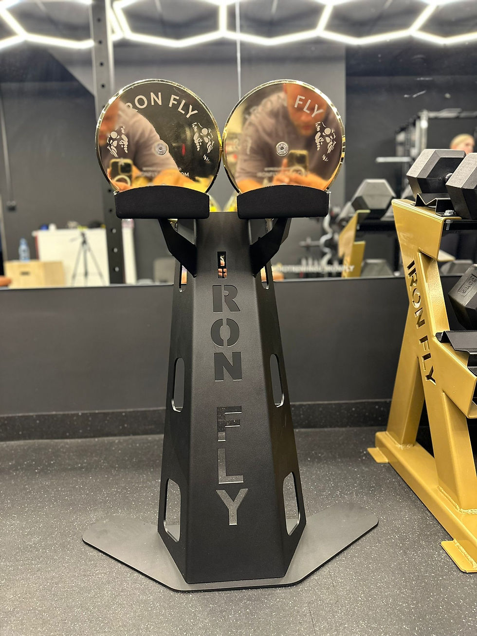 Miniatura: Złote Hantle z grawerem od IronFly - 160 kg | Limitowana edycja