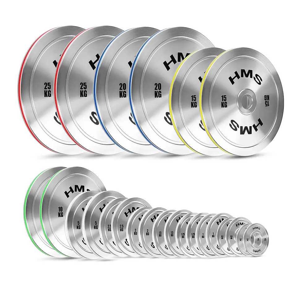 Miniatura: TOS ZESTAW TALERZY OLIMPIJSKICH STALOWYCH KALIBROWANYCH 2 X 0.25 - 25 KG (168 KG