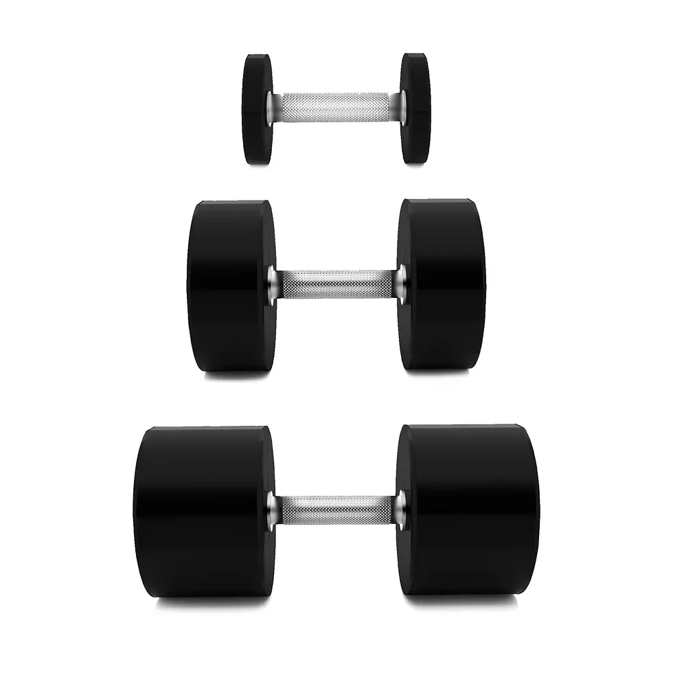 Miniatura: HPC SET ZESTAW HANTLI POLIURETANOWYCH 2 X 2.5 - 50 KG CPU (1050 KG) HMS