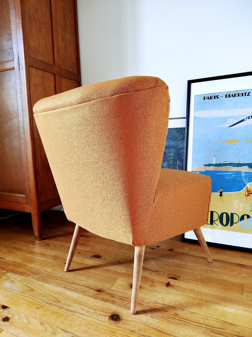 Miniature : Fauteuil Cocktail orange sanguine