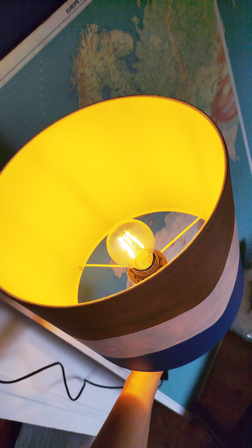 Miniature : Lampe vintage Vagues et Outremer