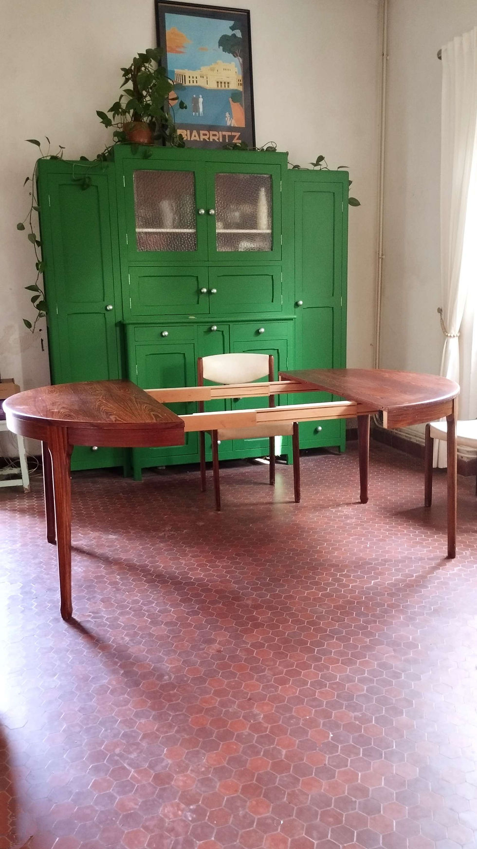Miniature : Table en palissandre extensible