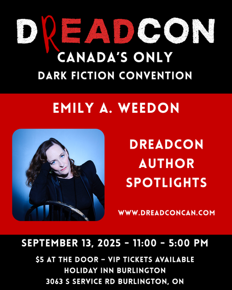 Author Emily A. Weedon posing on a chair.