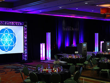 staging pipe and drape av production for awards ceremony