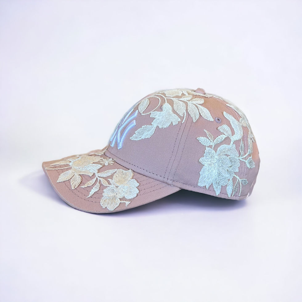 Thumbnail: Pink & White Floral Lace NY NEW ERA Cap