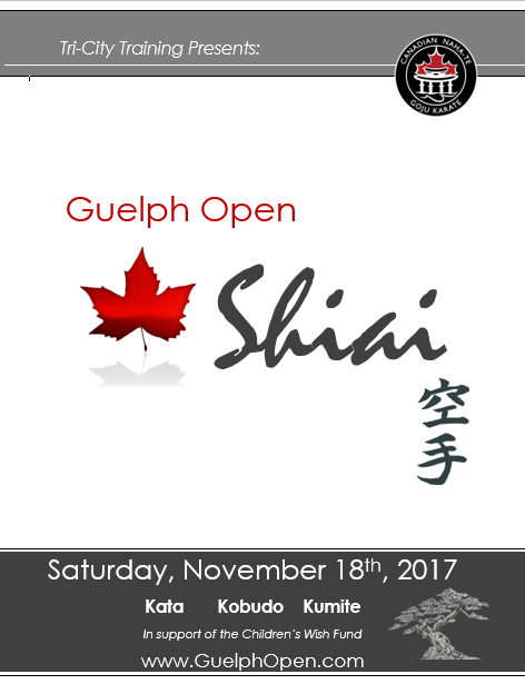 poster displaying information for karate tournament hosted by Tri-City Training
