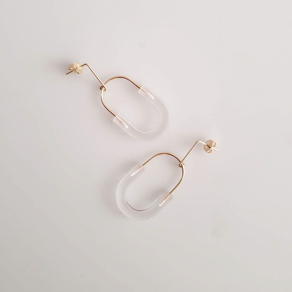 Thumbnail: Small Harmonious Earrings_Wh