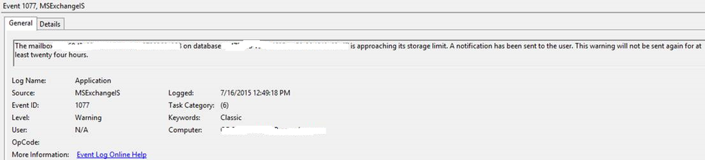 Exchange Mailbox Quota Notifications Not Being Generated