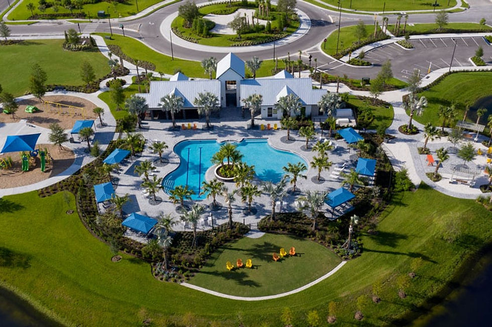 Brightwood Pavilion aerial view at North River Ranch in Parrish, FL