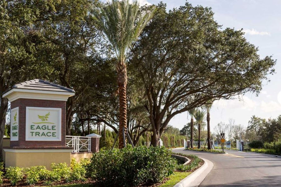 Eagle Trace gated community entrance in Bradenton, Manatee County