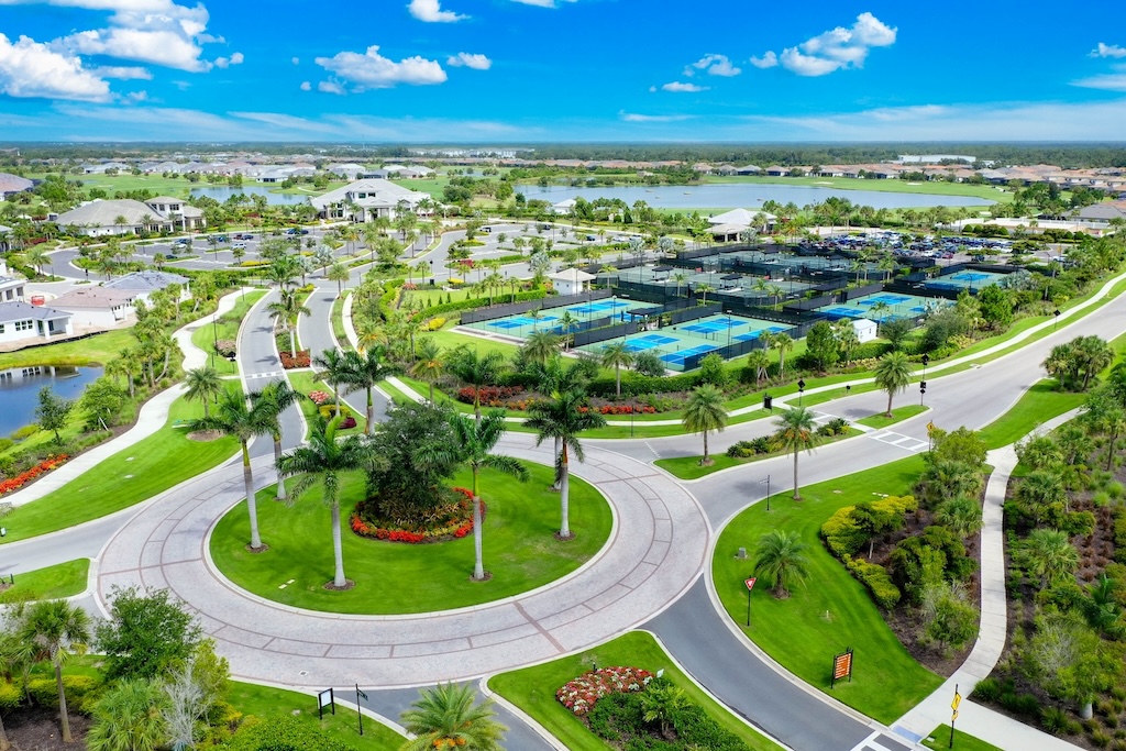 Esplanade by Siesta Key luxury gated community entrance in Sarasota Florida