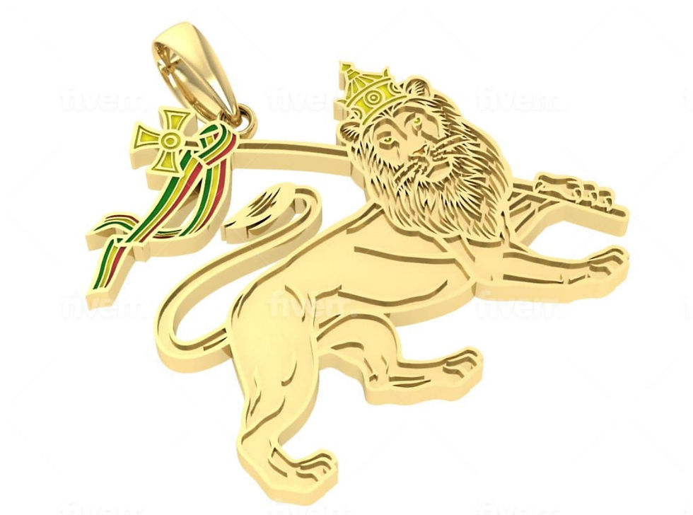 Thumbnail: 3D Example Photo of Rastafari Lion Of Judah Pendant