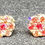 Thumbnail: 14K Cluster Earrings With Pink Lab Diamonds
