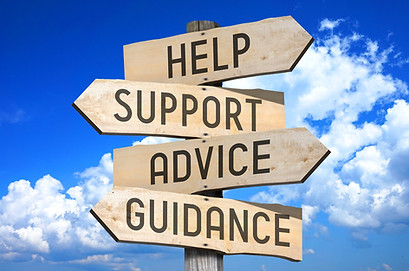 help support guidance advice directions sign
