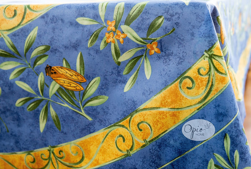 Thumbnail: Cigale Design in Place Rectangular - Coated Cotton