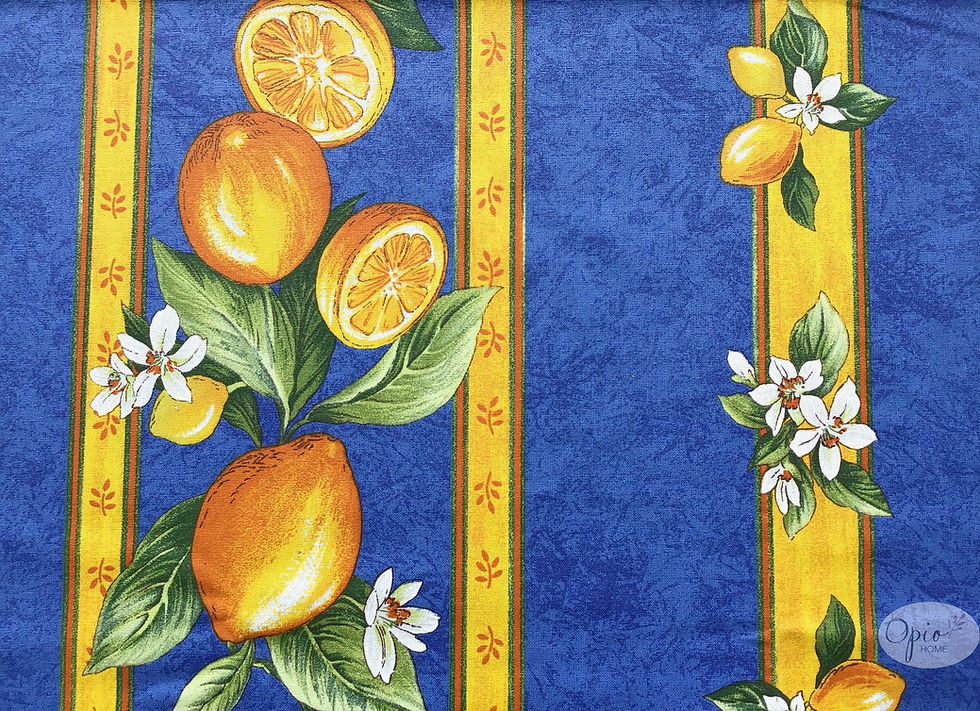 Thumbnail: Citron Blue - Small Round Coated Cotton