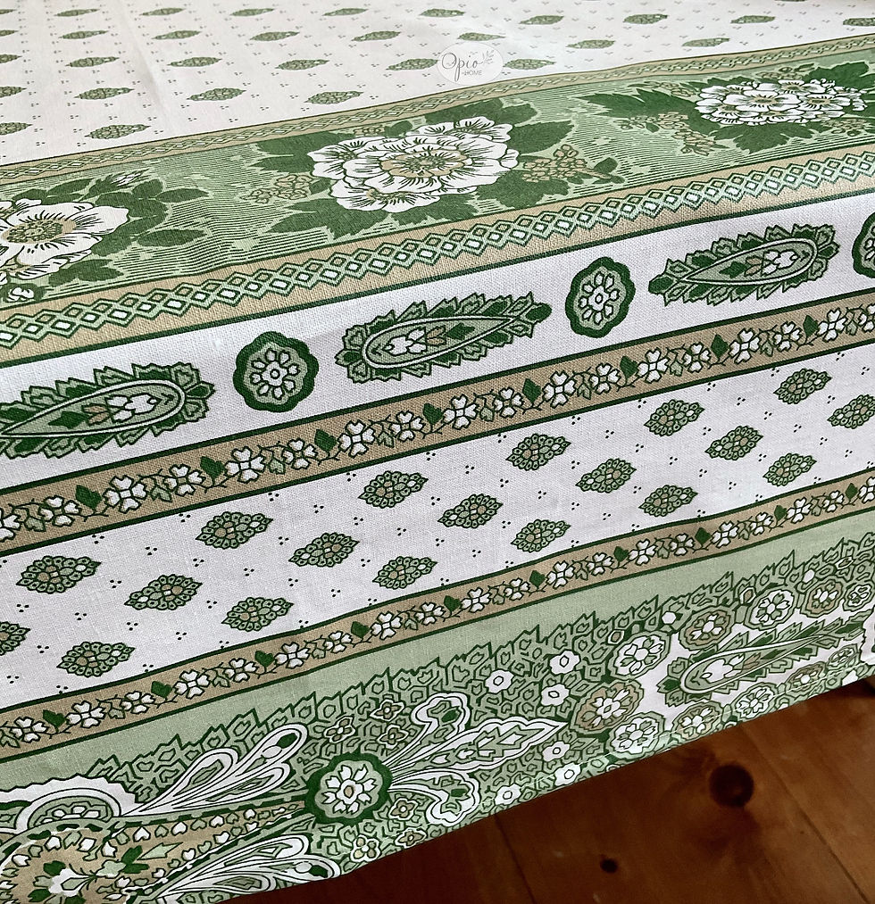 Thumbnail: Bastide -Green Rectangular Coated Cotton