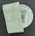 Italian Mint Green Olive Jacquard Tea Towel