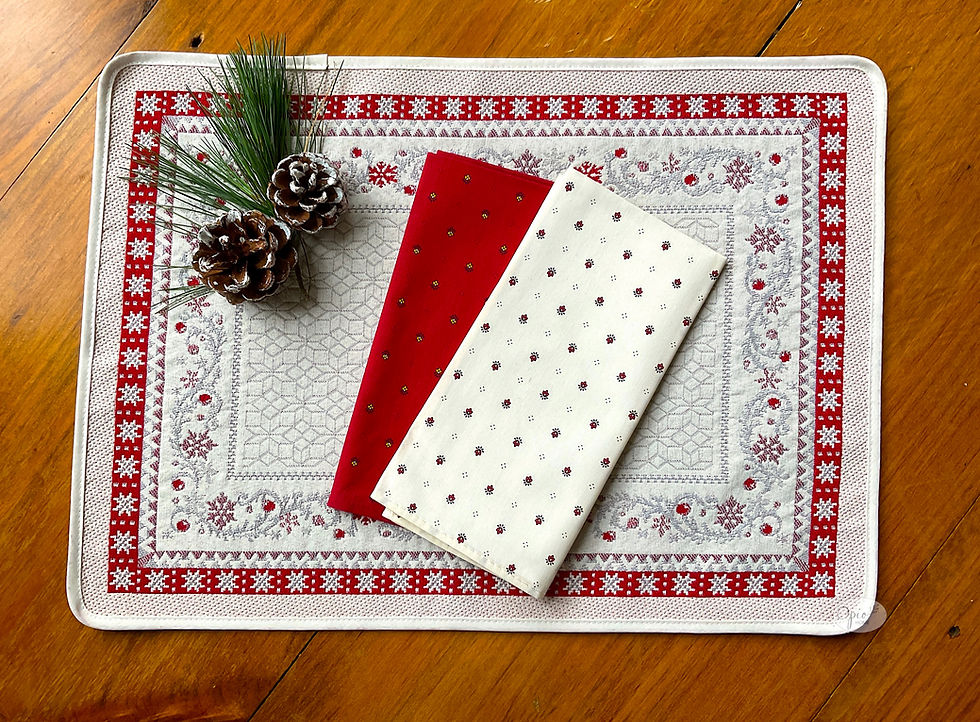 Thumbnail: Tissus Toselli Minuit Tapestry Weave Placemat