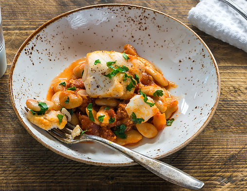 Cod on a bed of smokey beans.jpeg