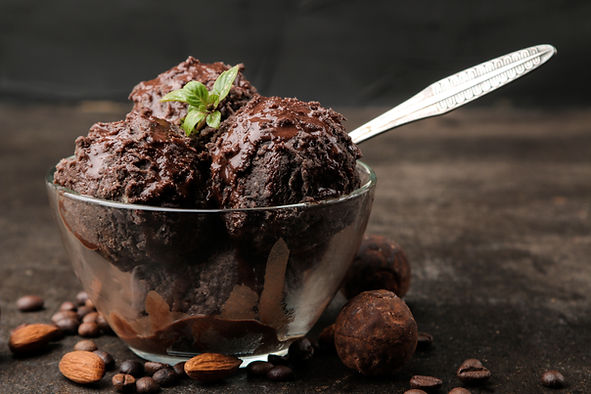 Chocolate, Almond and coffee Ice Cream.j