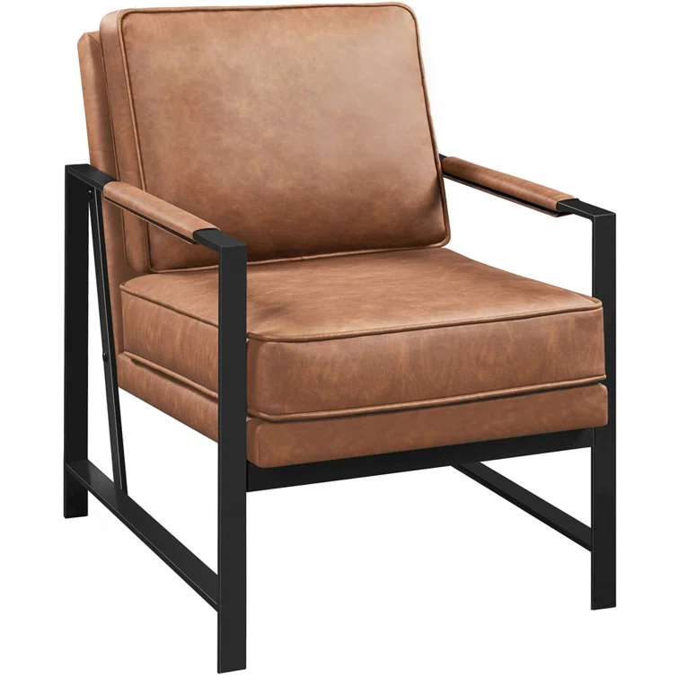 DayShaun Vegan Leather Accent Chair