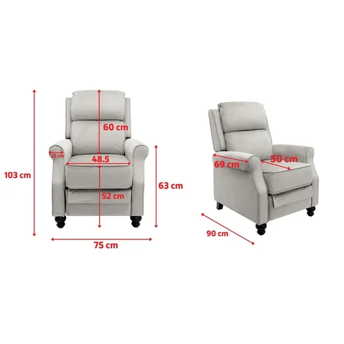 Rowena Upholstered Manual Recliner RRP 289.00