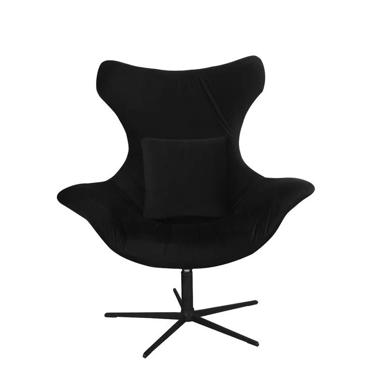 Thumbnail: Upholstered Swivel Accent Chair (Black)