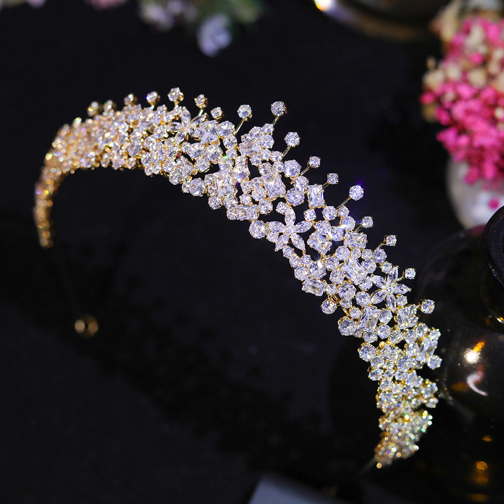 Women’s Crystal Star Bridal Tiara | Cubic Zirconia Wedding & Prom Headpiece
