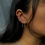 Thumbnail: Olive green 925 sterling silver 18k gold plated drop earrings