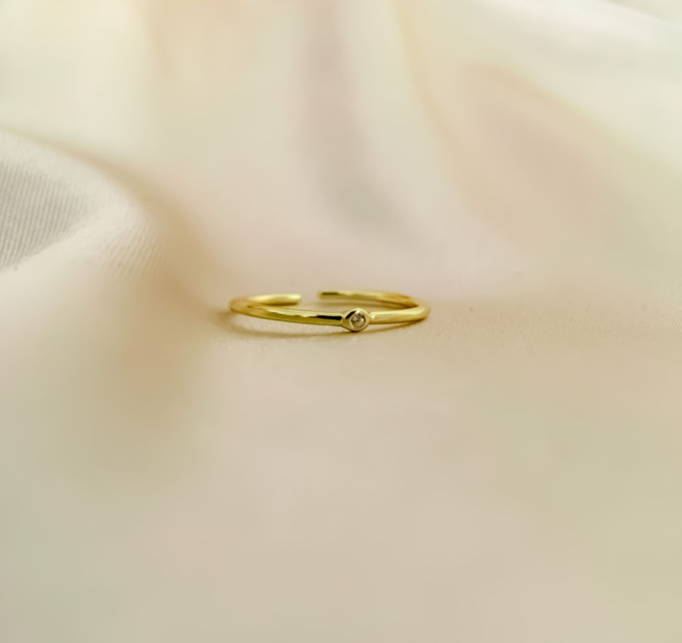 Thumbnail: Maya 925 sterling silver 18k gold plated stackable ring