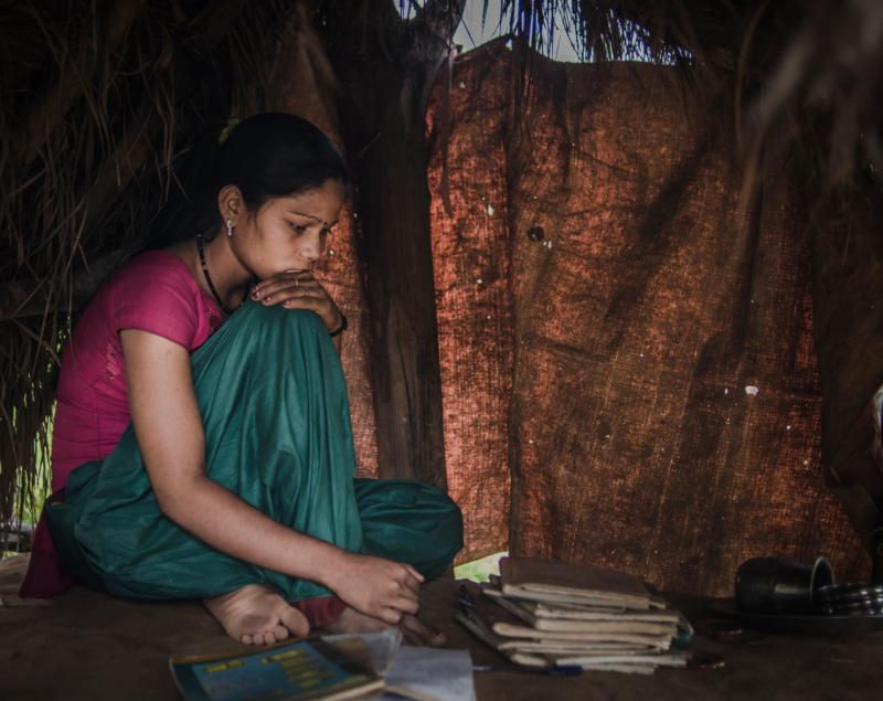 A 2014 Time magazine article featured 16-year-old Thyra Khuri Bishwa Karma from Narsi Village in Nepal, who said she was afraid of snakes in the hut she was living in. Karma stated, "I feel very embarrassed when people come to see us in Chhaupadi." / Photo: Poulomi Basu - WaterAid/VII Mentor Program