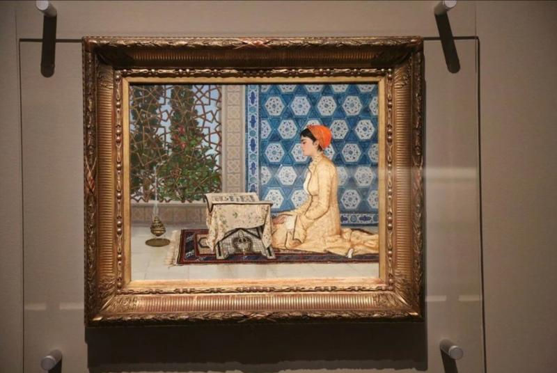 The most expensive Turkish painting ever sold is Osman Hamdi's "Woman Reading the Quran." This work was purchased by the Malaysian Museum of Islamic Arts in 2019. / Photo: NTV