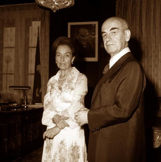 Painter Emel Korutürk and Fahri Korutürk, who served as President between 1973 and 1980.