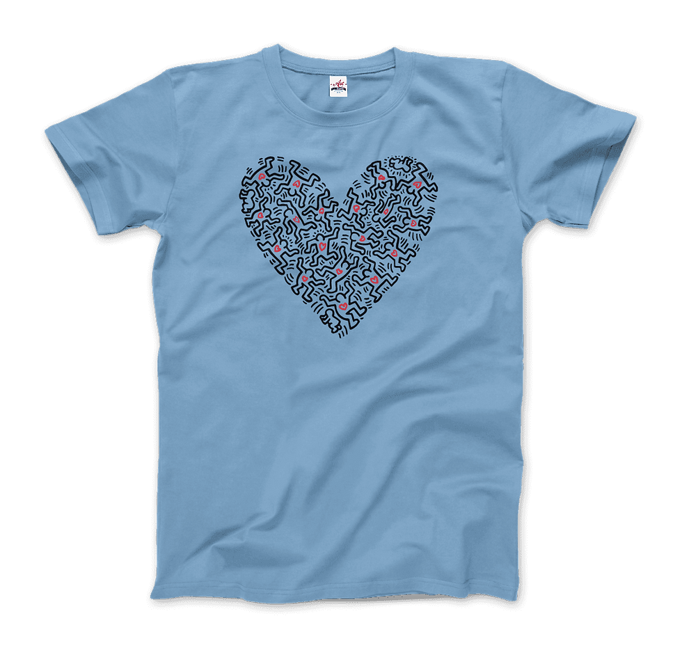 Thumbnail: Keith Haring Heart of Men - Icon Series Street Art T-Shirt