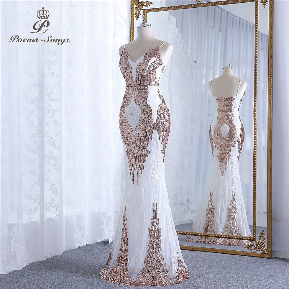 Thumbnail: Gold Angel Wings Evening Dress
