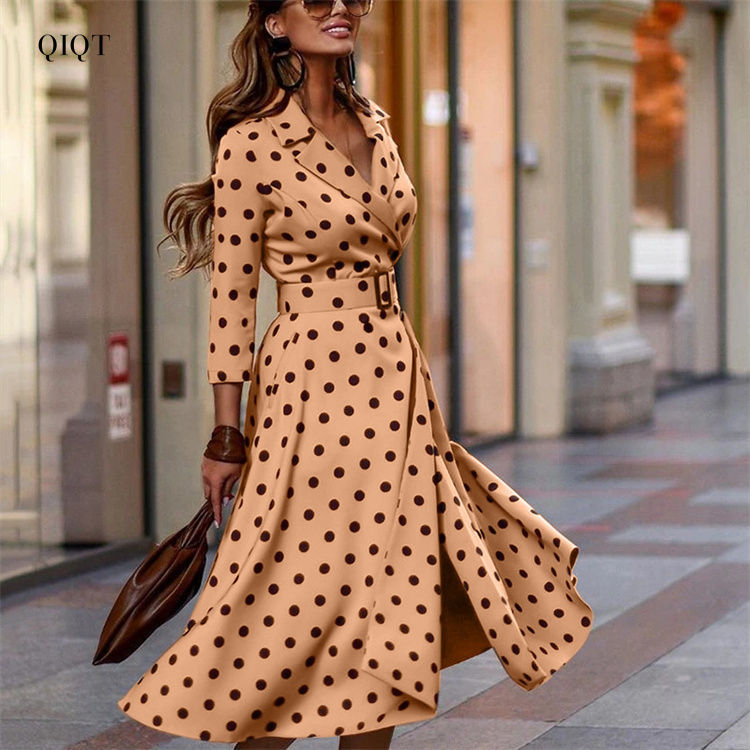 Thumbnail: Good Quality Fashion Women Clothing Dress Elegant Casual Dresses Satin Dresses