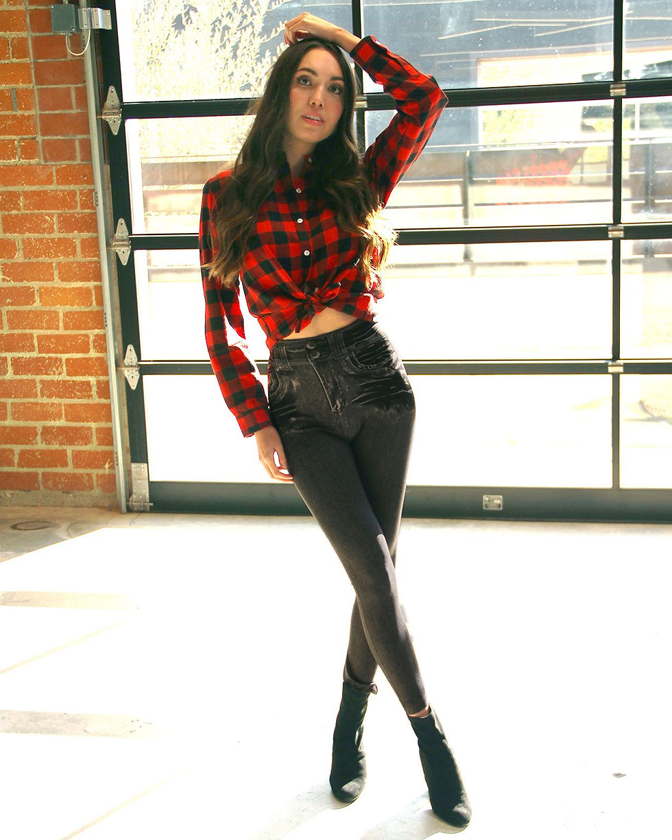 Thumbnail: Cemizo Long Sleeve Flannel Shirt - Red