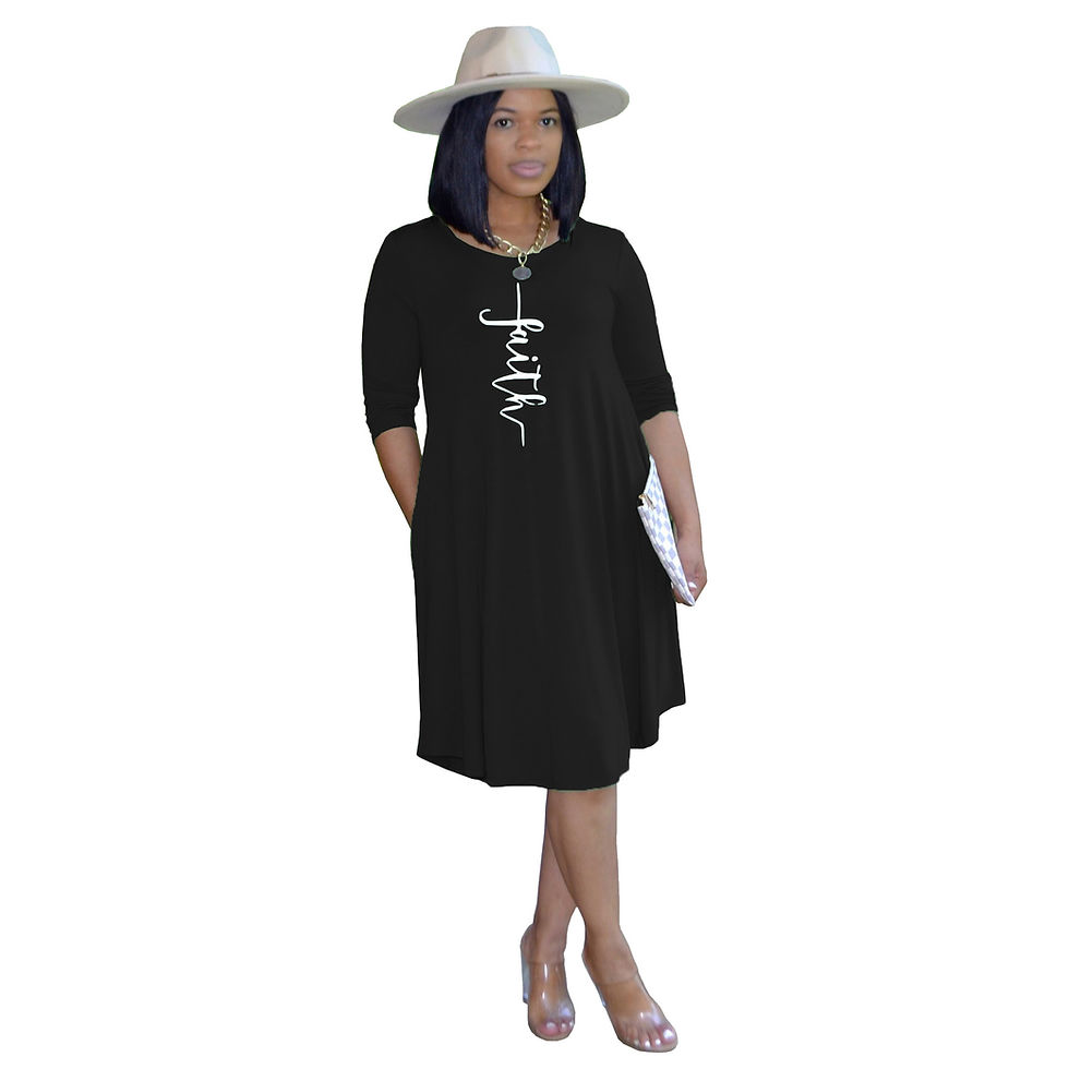 Thumbnail: Women Summer Faith Printed Womens Dresses