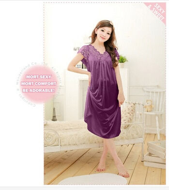 Thumbnail: Free Shipping Women Lace Sexy Nightdress